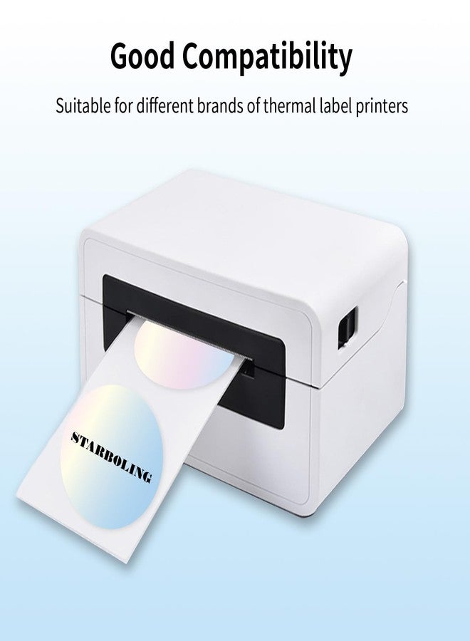 starboling Thermal Labels,2 Inch Colored Round Thermal Printer Stickers,Self-Adhesive Round Direct Thermal Labels,Thermal Stickers for DIY Logo Design,Name Tag (500/Roll) - Image 4